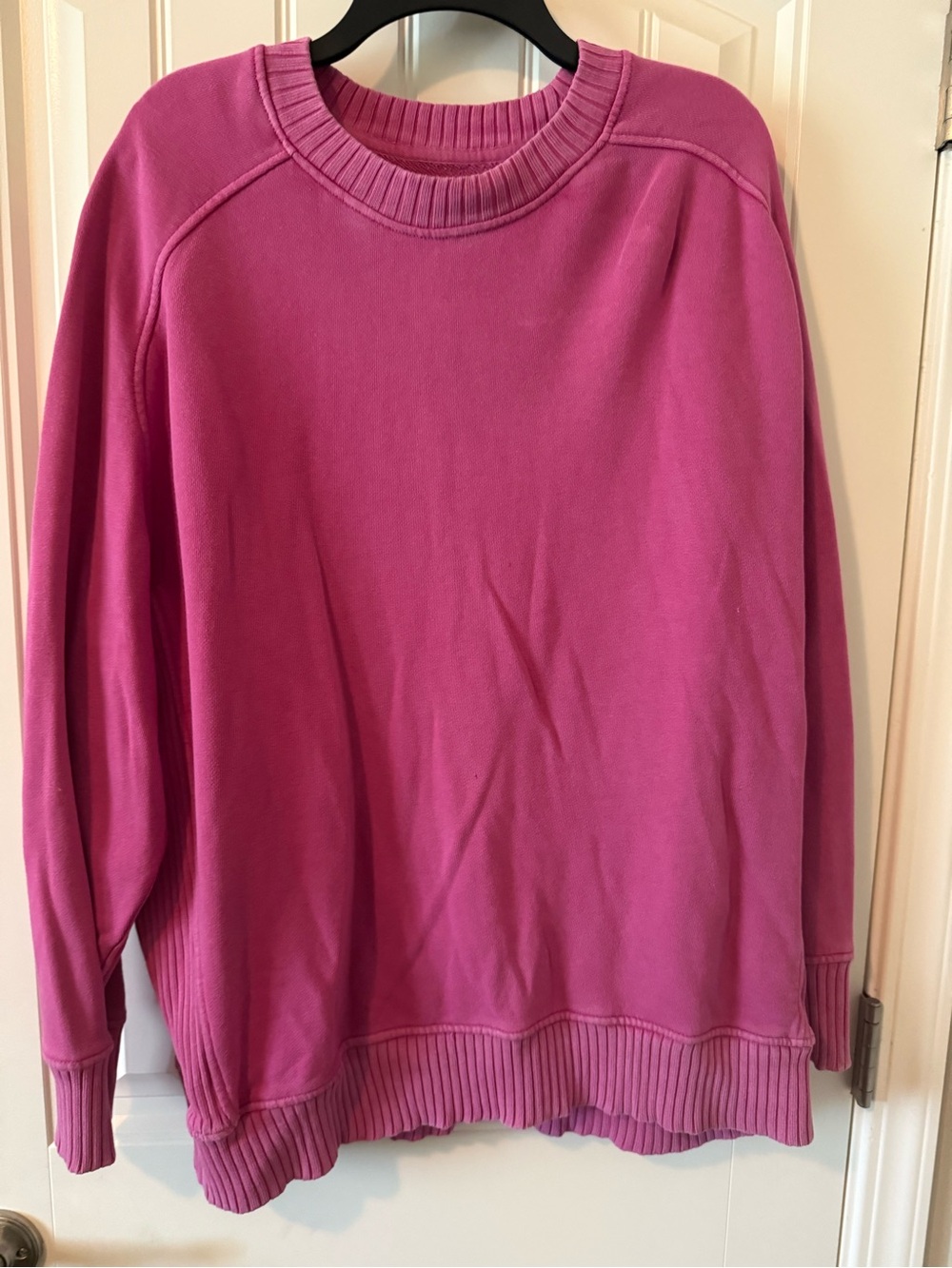 aerie Crewneck Sweater in Bright Magenta